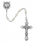 Sterling Silver Mother of Pearl 5mm Rosary