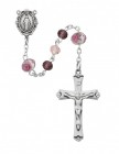 Pink and Purple Crystal Rosary 6mm