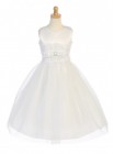 Plus Size First Communion Dress with Bow Accent