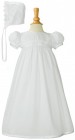 Girls Baptism Gown with Lace Appliques