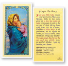 Prayer To Mary Madonna of the Street Laminated Prayer Card