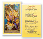 Prayer To Obtain Favors Christmas Laminated Prayer Card