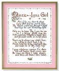 Prayer for a Little Girl 8x10 Gold Trim Plaque