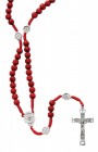 Red Wood Corded Holy Spirit Rosary