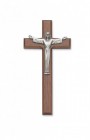 Risen Christ Walnut Wall Crucifix - 7"H