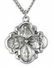 Rounded Equal Sided 4 Way Cross Pendant