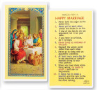 Rules For A Happy Marriage Laminated Prayer Card