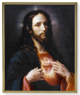 Sacred Heart of Jesus Gold Frame 8x10 Plaque