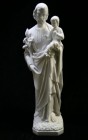 Saint Joseph with Child Statue White Marble Composite - 33 inch