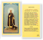 San Martin De Porres Laminated Spanish Prayer Card