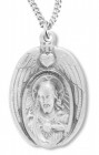 Scapular Medal with Angels Wings Necklace