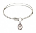Smooth Bangle Bracelet with a Saint Marcellin Champagnat Charm