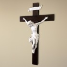 Solid Wood Baroque styled Crucifix - 14 Inches