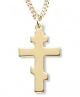 St. Andrew Cross Pendant Gold Plated Sterling Silver
