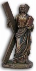 St. Andrew Statue, Bronzed Resin - 8 inches