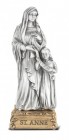 Saint Anne Pewter Statue 4 Inch
