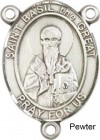 St. Basil the Great Rosary Centerpiece Sterling Silver or Pewter