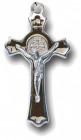 St. Benedict Black Inlay Cross Pendant 2 inch, 3 per order