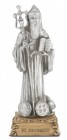 Saint Benedict Pewter Statue 4 Inch