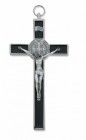 St. Benedict Wall Crucifix with Black Epoxy 8 inch