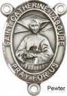 St. Catherine Laboure Rosary Centerpiece Sterling Silver or Pewter