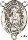 St. Christina the Astonishing Rosary Centerpiece Sterling Silver or Pewter