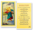 St. Christopher 10 Commandments of the Highway Laminated Prayer Card