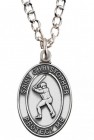 St. Christopher Baseball Medal Pewter