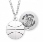 St. Christopher Basketball Medal Sterling Silver