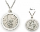 St. Christopher Basketball Sports Medal with Chain