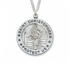St. Christopher Medal Sterling Silver - 1 inch