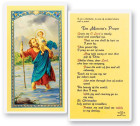 St. Christopher Motorist Laminated Prayer Card