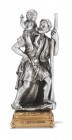 Saint Christopher Pewter Statue 4 Inch