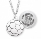 St. Christopher Soccer Medal Sterling Silver