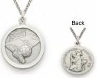 St. Christopher Soccer Sports Medal with Chain