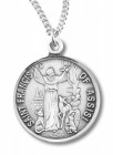 St. Francis Round Medal Sterling Silver