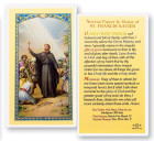 St. Francis Xavier Novena Laminated Prayer Card