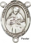 St. Gabriel Possenti Rosary Centerpiece Sterling Silver or Pewter