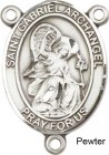 St. Gabriel the Archangel Rosary Centerpiece Sterling Silver or Pewter