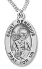 St. Genesius Medal Sterling Silver