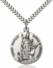 Round St. Hubert of Liege Patron of Hunting Medal