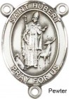 St. Hubert of Liege Rosary Centerpiece Sterling Silver or Pewter