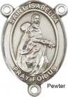 St. Isabella of Portugal Rosary Centerpiece Sterling Silver or Pewter