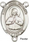 St. John Vianney Rosary Centerpiece Sterling Silver or Pewter