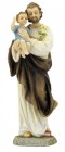 St. Joseph &amp; Child Statue, Hand Painted - 8 inches