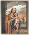 St. Joseph 8x10 Gold Trim Plaque