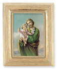 St. Joseph with Jesus 2.5x3.5 Print Under Glass