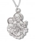 St. Joseph and Child Figure Form Necklace