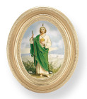 St. Jude Small 4.5 Inch Oval Framed Print