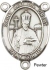 St. Leo the Great Rosary Centerpiece Sterling Silver or Pewter
